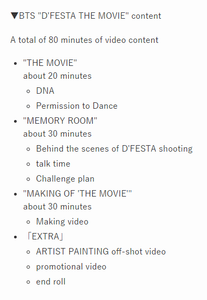 BTS - D'FESTA The Movie BTS Version DVD